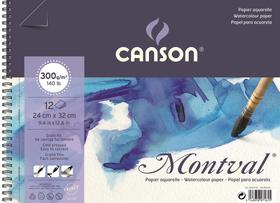 Bloco Canson Aquarela Montval 12 Folhas 24x32cm 300g/m²