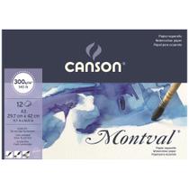 Bloco Canson Aquarela Montval 12 Folhas 29,7x42cm 300g/m²