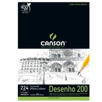 Bloco Canson Desenho 200 Branco 224g/m² A3 297 x 240 mm com 20 Folhas 66667044 - CANSON