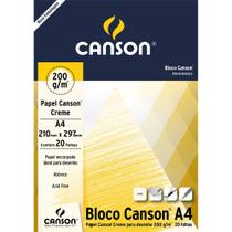 Bloco Canson Desenho 200 Creme 200g/m² A4 210 x 297 mm com 20 Folhas 66667042