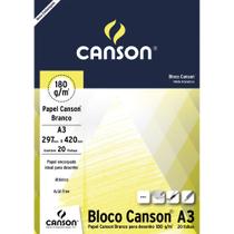 Bloco Canson Desenho Branco 180g/m² A3 297 X 420 Mm com 20 Folhas - 66667165 Bloco Canson Desenho Branco 180g/m² A3 297 X 420 Mm com 20 Folhas - 66667165