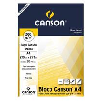 Bloco Canson Desenho Branco 200g/m² A4 210 x 297 mm com 20 Folhas 66667045