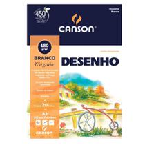 Bloco Canson Desenho "C" à grain Linha Estu 180g/m² A3 297 x 420 mm com 20 Folhas 66667165 - CANSON