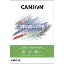 Bloco Canson Graduate Dessin Branco 160g A4 30fls