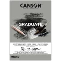 Bloco Canson Graduate Mixed Media A4 30fls 220grs Cinza Bloco Canson Graduate Mixed Media A4 30fls 220grs Cinza