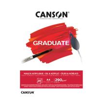 Bloco Canson Graduate Óleo & Acrílico 290g A4 20 Folhas