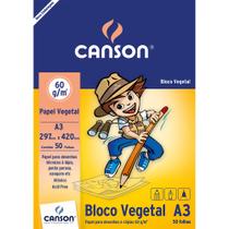 Bloco Canson Linha Infantil Vegetal 60g/m² A3 297 x 420 mm com 50 Folhas - 66667080