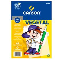 Bloco Canson Linha Infantil Vegetal 60g/m² A4 210 x 297 mm com 10 Folhas - 66667078