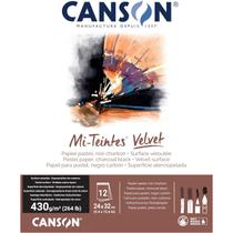 Bloco Canson Mi-Teintes Velvet 430 g 24 x 32 cm Preto Carvão Bloco Canson Mi-Teintes Velvet 430 g 24 x 32 cm Preto Carvão