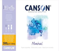 Bloco Canson Montval Fina Aquarela A3 29,7X42 300 G 12 Flh