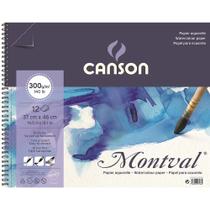 Bloco Canson Montval Papel Aquarela 37x46 300 g/m Textura Fina Espiral 60807168