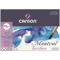 Bloco Canson Montval Papel Aquarela A3 270 g/m Textura Rugosa 12fls 60807325