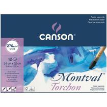 Bloco Canson Montval Papel Aquarela A4+ 270 g/m Textura Rugosa 12fls 60807324 Bloco Canson Montval Papel Aquarela A4+ 270 g/m Textura Rugosa 12fls 60807324