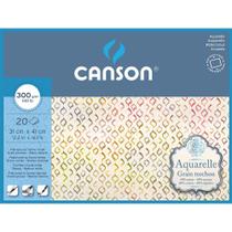 Bloco Canson Papel Aquarelle 31x41 300 G/m Grano Grosso 20fls C400106444