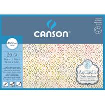 Bloco Canson Papel Aquarelle 36x50 300 g/m Grano Grosso 20Fls C400106445