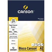 Bloco Canson Papel Branco A2 200 g/m 20 Fls 66667043