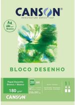 Bloco Canson Papel Desenho Branco 180g A4 20 Folhas