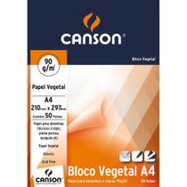 Bloco Canson Papel Vegetal A4 90 g/m 50 Fls 66667018 Bloco Canson Papel Vegetal A4 90 g/m 50 Fls 66667018