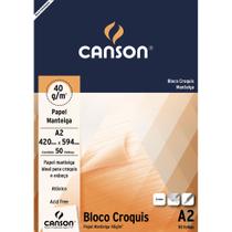 Bloco Canson para Desenho Croquis Manteiga 40g/m² A2 420 x 594 mm com 50 Folhas - 66667048
