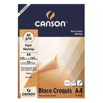 Bloco Canson para Desenho Croquis Manteiga 40g/m² A4 210 x 297 mm com 50 Folhas 66667046 Bloco Canson para Desenho Croquis Manteiga 40g/m² A4 210 x 297 mm com 50 Folhas 66667046