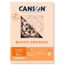 Bloco Canson para Desenho Croquis Manteiga 40g/m² A4 210 x 297 mm com 50 Folhas - 66667046 Bloco Canson para Desenho Croquis Manteiga 40g/m² A4 210 x 297 mm com 50 Folhas - 66667046