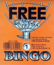 Bloco Cartela Bingo Free - 100 Folhas