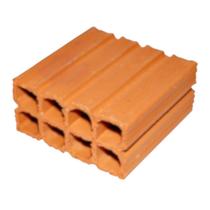 Bloco Cerâmico Baianinho 8 Furos 9x19x19cm para Construção Safira