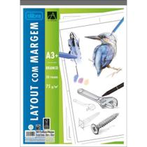 Bloco Colado Layout A3 Com Margem 75g 50fls 29,7x42,0cm