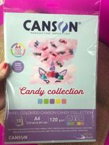 Bloco colorido candy canson 120g 15fls collection