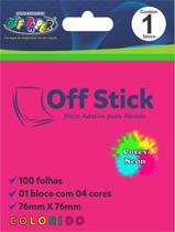 Bloco Com 100 Post It Neon Notas 76x76 mm - 4 Cores Neon