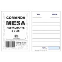 Bloco Comanda de Mesa 75x105 2 Vias 50x2f Com 5 9020 - Fd Grafica