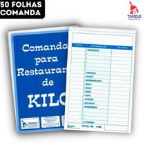 Bloco Comanda para Restaurante de Kilo Tamoio - 10,5x15,5cm - 50 Folhas