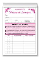 Bloco Contrato de Serviço Depilação Manicure Estética Bloco Contrato de Serviço Depilação Manicure Estética