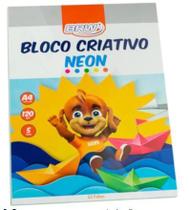 Bloco Criativo BRW de Folhas A4 Neon 5 Cores 25 Folhas Bloco Criativo BRW de Folhas A4 Neon 5 Cores 25 Folhas