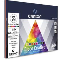 Bloco Criativo CardsA4 32FL120g 325x235mm 8 cores - Canson