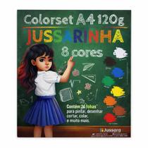 Bloco Criativo Jussarinha Colorset A4 120g 24 Folhas Coloridas Bloco Criativo Jussarinha Colorset A4 120g 24 Folhas Coloridas