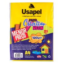 Bloco Criativo Usapel Neon A4 com 25 Folhas em 5 Cores 210x297mm 120g Bloco Criativo Usapel Neon A4 com 25 Folhas em 5 Cores 210x297mm 120g