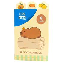 Bloco de Adesivos Decorados Capivara 8 Modelos Cis Stick - Cis
