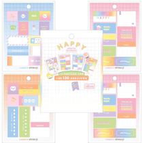 Bloco de Adesivos Decorados Happy Metalizados 12 Folhas Tilibra Bloco de Adesivos Decorados Happy Metalizados 12 Folhas Tilibra