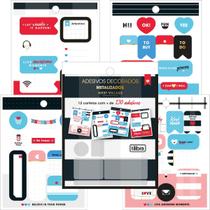 Bloco de Adesivos Decorados West Village Metelizados 12 Folhas Tilibra