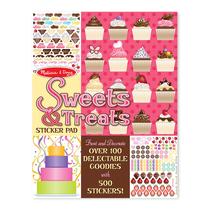 Bloco de adesivos Melissa & Doug Sweets and Treats com 500 adesivos Bloco de adesivos Melissa & Doug Sweets and Treats com 500 adesivos