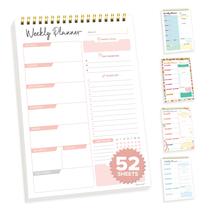 Bloco de agenda semanal Decorably Weekly Planner 52 folhas