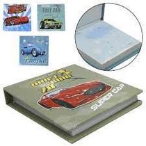 Bloco de anotacao sticker quadrado carros com 68 folhas 8x8cm
