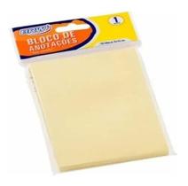 Bloco de Anotações 76x102mm Amarelo BRW 01un com 100fls