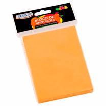 Bloco De Anotações 76x102mm Laranja Neon Brw 01un Com 100fls
