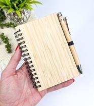 Bloco de Anotações Bamboo com Caneta