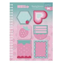 Bloco de Anotações Caderno Smart Universitario Hello DAC Post It Papel Adesivo Feminino Colorido