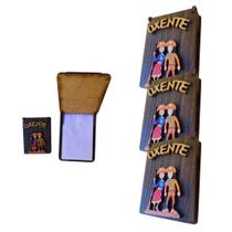 Bloco de Anotações CASAL ARRETADO MDF Anotações de Bolso ou Balcão (Kit 3 Unidades)
