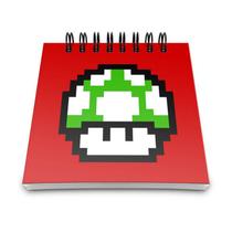 Bloco de Anotações Cogumelo Pixel Get a Life Bloco de Anotações Cogumelo Pixel Get a Life