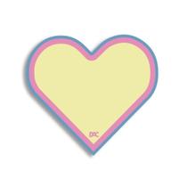 Bloco de anotações coração hello